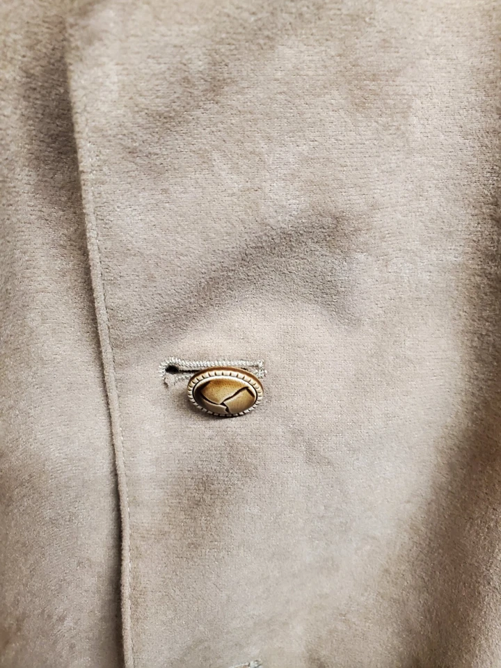 Chaqueta de cuero Rancho Deluxe by GRAIS vintage fina western imitación gamuza 48R COMO NUEVA Foto 2 de 4