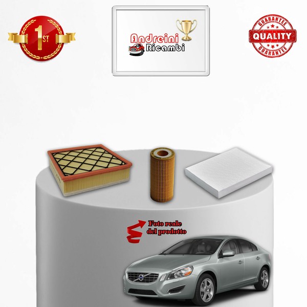 Kit Wartung 3 Filter Volvo S60 II 2.0 T 132KW 180PS Ab 2012-image