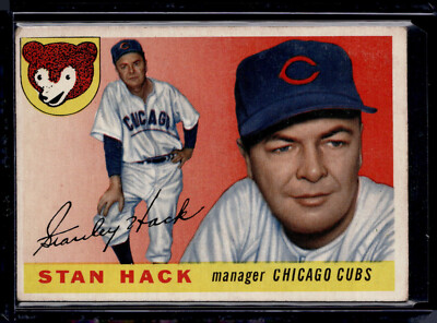 1955 Topps #6 Stan Hack Manager Rookie RC Chicago Cubs VG/VG-EX