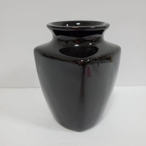 Vintage Haeger Potteries 922 Black Vase Decor Modern Minimalist MCM