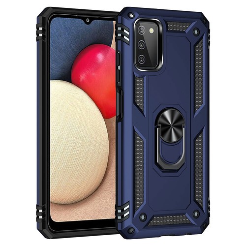 Für Samsung Galaxy A03S Hülle, Armor Kickstand Cover + Hartglas Schutz - Bild 12 von 14