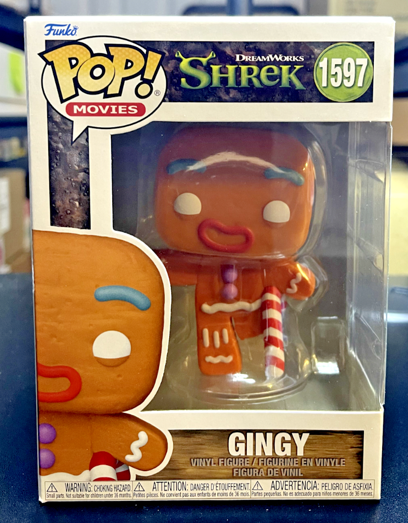 Funko Pop Shrek Gingy with Candy Cane #1597 Vinyl Figure