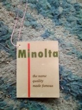 Minolta SRT Camera Original Camera Hang Tag