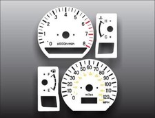 1998-2003 Mitsubishi Montero Sport Dash Instrument Cluster White Face Gauges