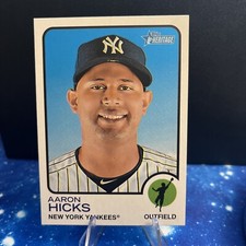 2022 Heritage High Number Base Short Print SP #715 Aaron Hicks Yankees
