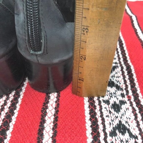 Jeffrey Campbell Ibiza Everly Negro Doble Hebilla Botines Cremallera Trasera Mujer 7,5 - Imagen 8 de 9