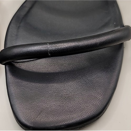 J.Jill Sandals Womens Sz 9 Black Leather Strappy Slide Flip Flops Casual Neutral - Picture 6 of 7