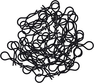 100Pcs RC Body Clips Bent Springy R Pins Bent for 1/8 1/10 1/12