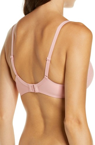 NWT Chantelle 18D1 Erika Plunging Bra Color: Rose Tutu Size: 32D - Picture 2 of 4