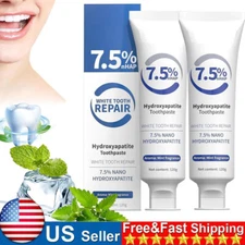 7.5% Hydroxyapatite Toothpaste Remove Yellow Tooth Stains For Sensitive Teeth