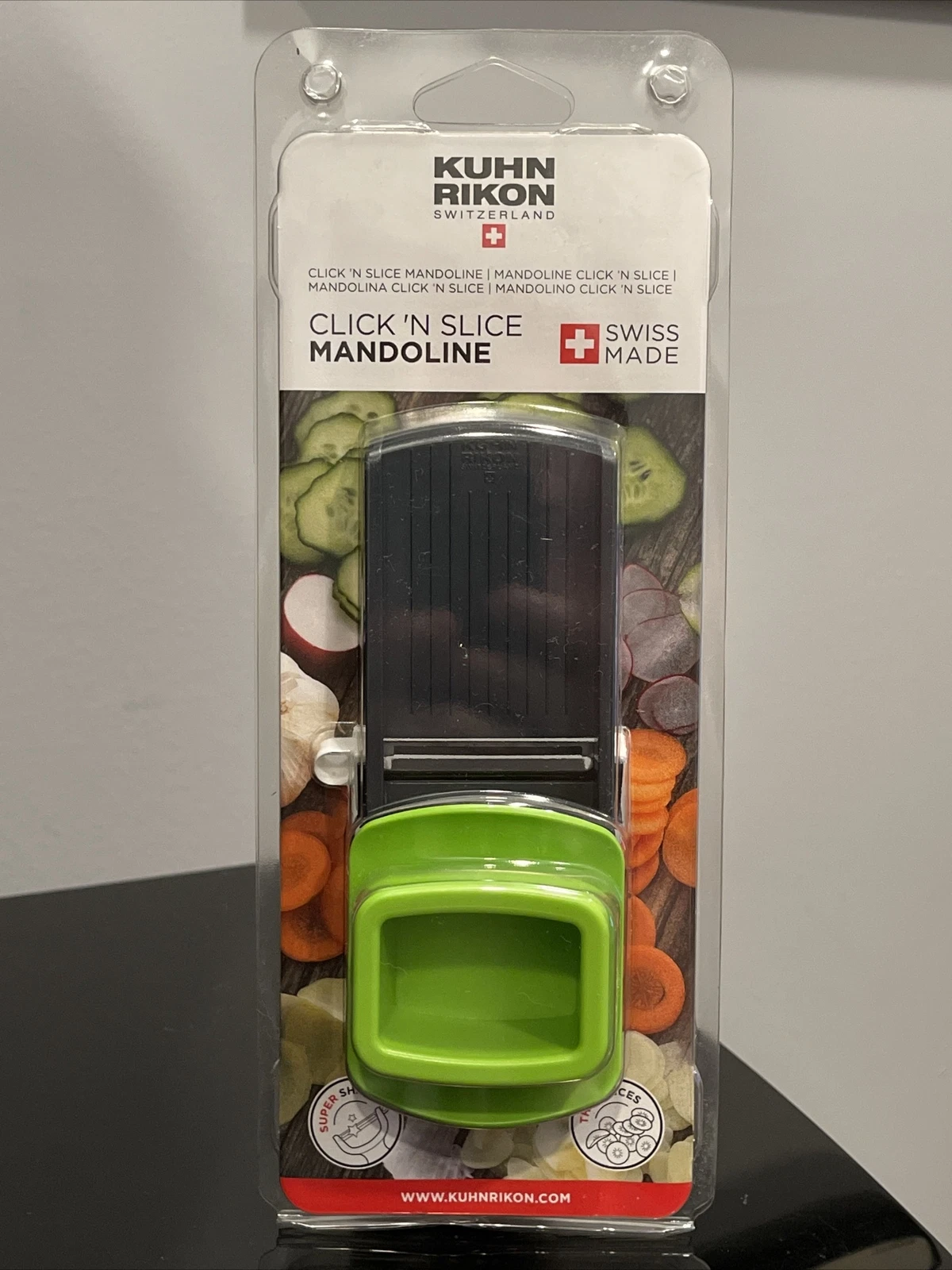 Kuhn Rikon Switzerland - Click 'N Slice Mandoline - Swiss Made - KHN 23076 - NEW