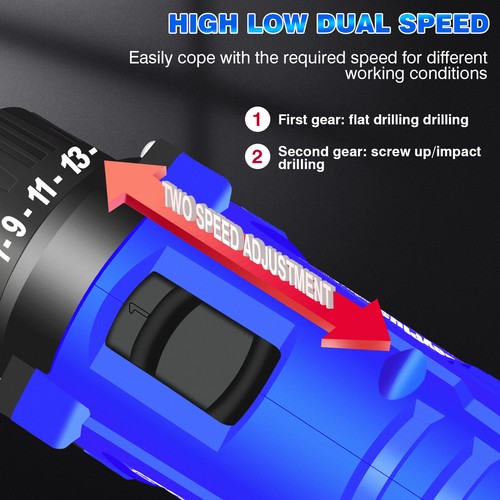 Cordless Combi Drill Lightweight Electric Screwdriver Small Hand Drill & Battery - Picture 11 of 28