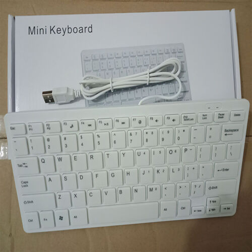 Mini Slim USB Wired Compact Thin Keyboard for Desktop Laptop Mac PC 78 key 130cm - Picture 7 of 15