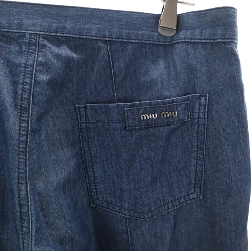 MIUMIU Made in Italy Chambray Hose W27 Navy Damen - Bild 3 von 8