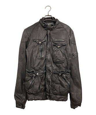 KATHARINE HAMNETT LONDON leather jacket Size: L Black Men KATHARINE HAMNETT LONDON leather jacket Size: L Black Men