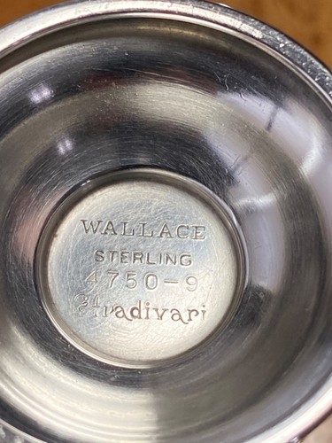 Vintage Wallace Stradivari Sterling Silver Salt/Pepper Shakers Clean Polished - Picture 7 of 10