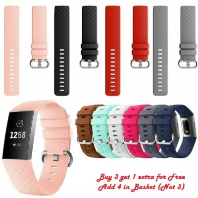 Pulsera de repuesto con hebilla de metal para Fitbit Charge 3 4 pequeña grande