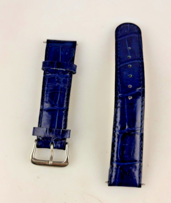 Cinturino Orologio Jacques Edho Uomo Attacco 20mm Blu Con Cuciture