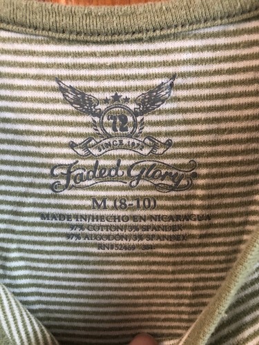 Faded Glory Womens Size M White Green Striped Scoop Neck Tank Sleeveless - Picture 3 of 4