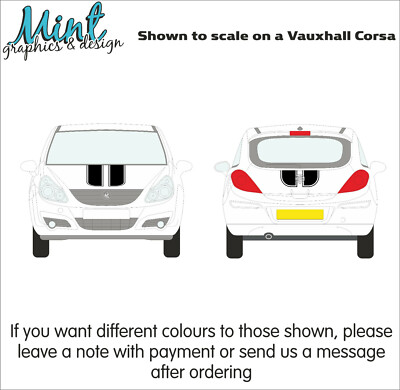 Righe Adesivi Cofano Decalcomanie Per Vauxhall Vivaro Camper