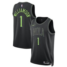 New Orleans Pelicans Zion Williamson Nike Black NBA Swingman Jersey City Edition