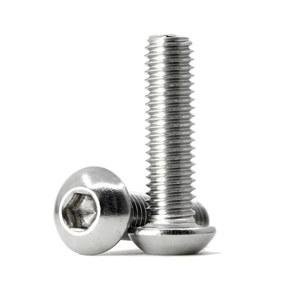 M8-1.25 x 60mm Button Head Socket Cap Screws, Stainless Steel 18-8, Allen Soc...