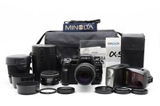 MINT Minolta Maxxum Dynax Alpha 9 a9 Camera 50mm f1.4 AF zoom Lens set JAPAN