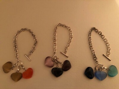 Heart Charm Bracelets (comes with a set of 3)