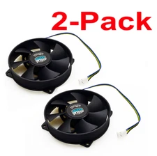 Cooler Master Round CPU Heatsink's Fan 4-Pin PWM Silent Quiet (2-Pack)