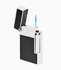S.T. Dupont Black Lacquer LeGrand Lighter Dual Soft Flame & Torch C23010, NIB