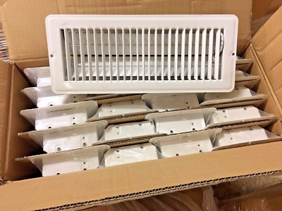 White 4 X 12 Metal Floor Register Vent For Mobile Home Rv House Lot Of 20 Ebay