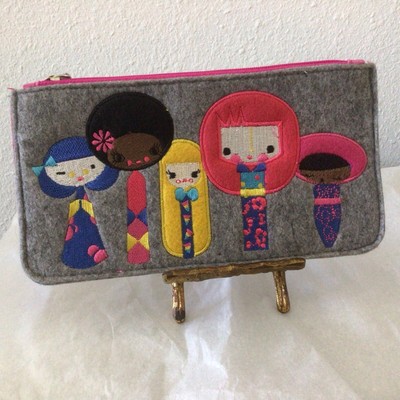 Kishi Kishi Paperchase Japanese Kosheshi Doll Felt Case Pouch