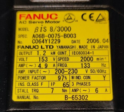 Servomotor/codificador de pulso FANUC ßis 8/3000 A06B-0075-B003 A860-2020-T301 - Imagen 4 de 7
