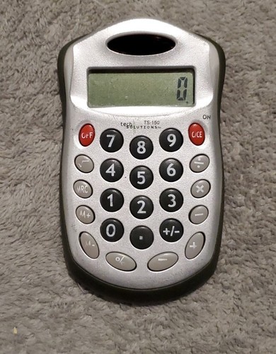 Rare Tech Solutions TS-150 Calculator Hand Held Battery Solar Cell Tested/Works