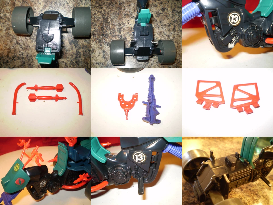 Tarjetas GI JOE COBRA DREADNOK CYCLE 1987 + TEAM DRIVER THRASHER & GUNNER ARAH RARAS Foto 2 de 4