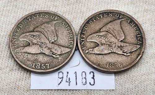 WPCoins ~ 1857, 1858 (2) Flying Eagle Cents