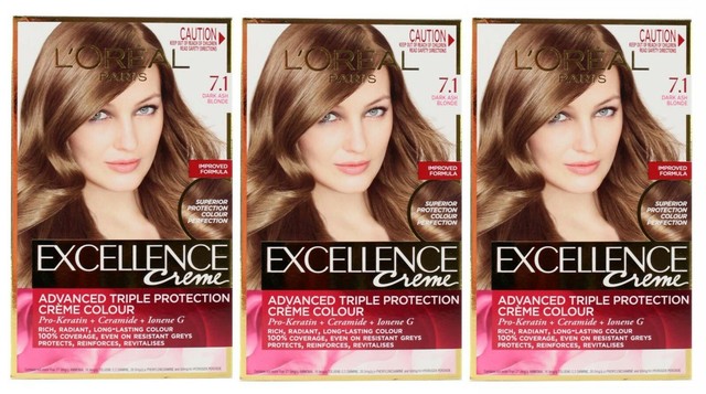 3 X L Oreal Healthy Look Creme Gloss Hair Color Dark Blonde Latte