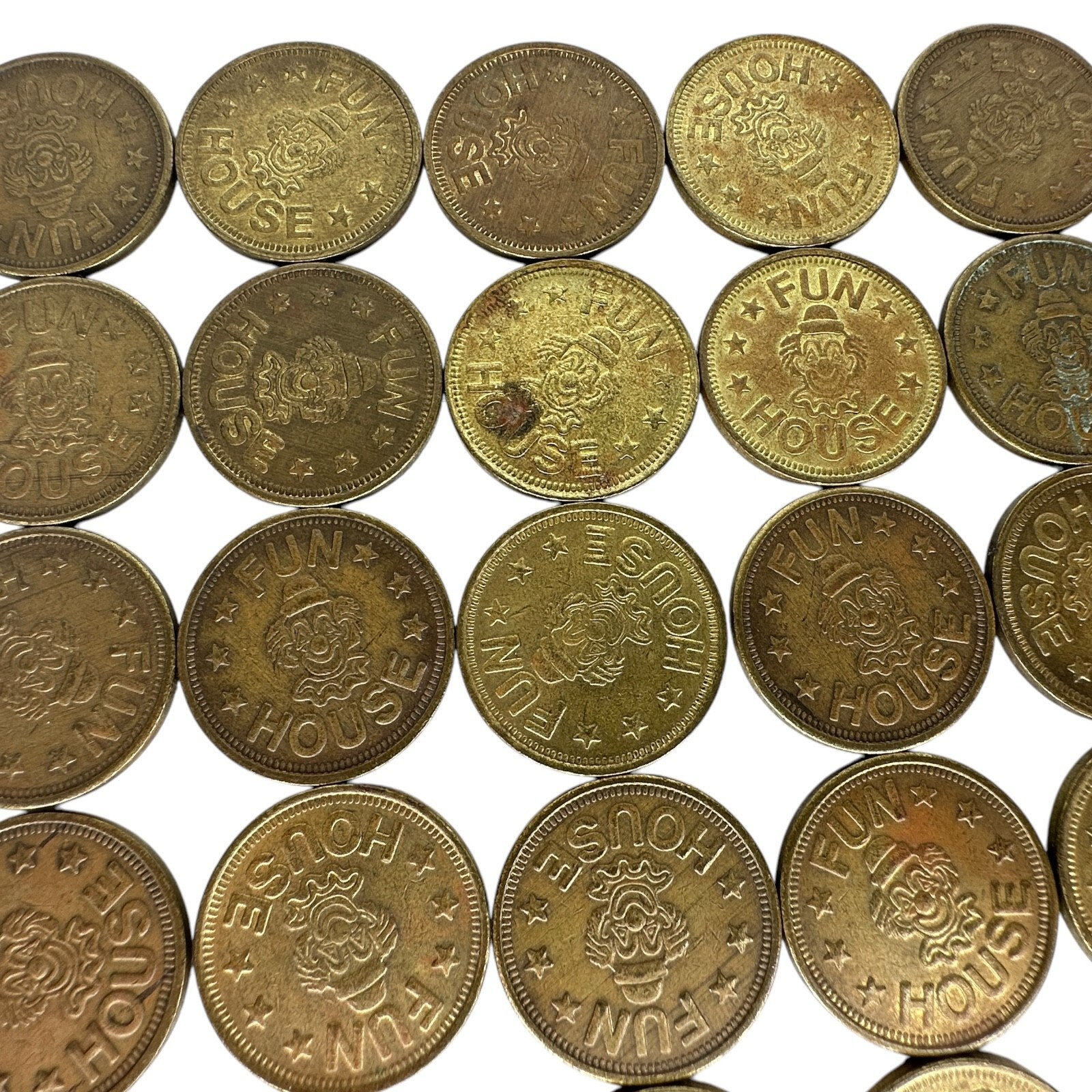 Funhouse Borders FUN HOUSE Token Clown 7/8” No Cash Value lot of 40 Tokens | eBay