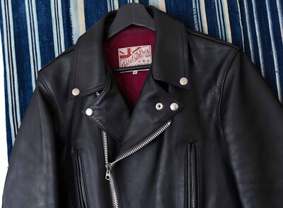 Addict Clothes AD-02L Black Horsehide Leather Jacket - Size 38 M