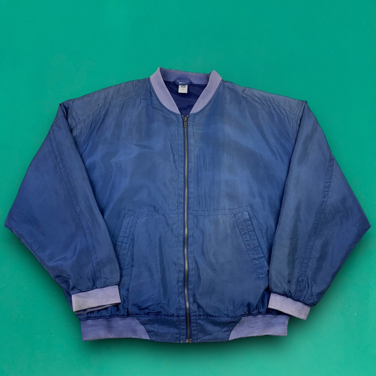 C&A CANDA Vintage 90s Full Zip Windbreaker Silk Bomber C&A CANDA Vintage 90s Full Zip Windbreaker Silk Bomber
