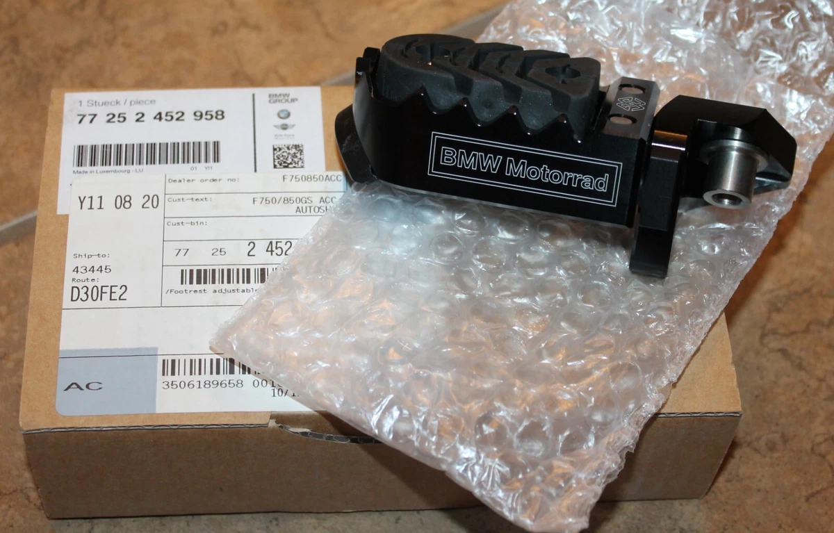 NEW GENUINE BMW Left Adjustable Footrest Black - 77252452958 | eBay 