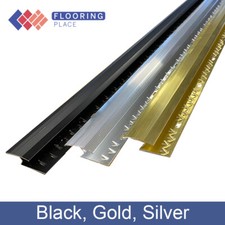 0.9m Black, Silver & Gold Z Bar Transition Nap Door Plate Threshold