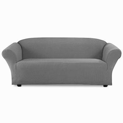 NEW FURNITURE SOLID COLOR STRETCH SLIP COVER COUCH PROTECTOR LOVESEAT BURGUNDY