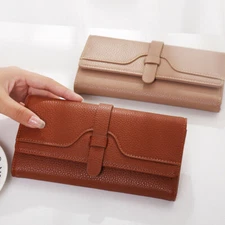 Women Wallet Leather Clutch Long Trifold Wallet Credit Card Holder Coin Purse US