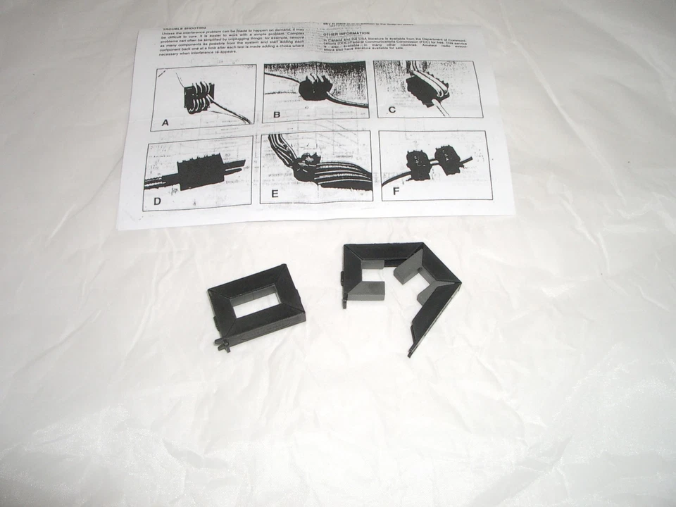 WORKMAN RFC-1 2X SNAP-ON FERRITE CORE EMI NOISE FILTER SUPPRESSION CHOKE - Image 2 of 2