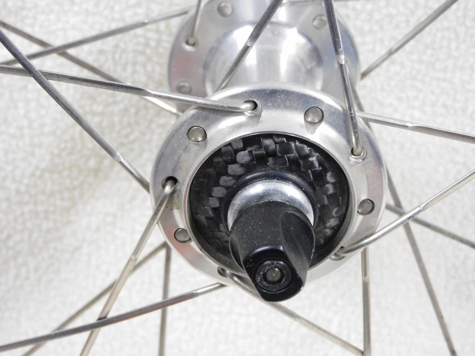 Rueda tubular freno llanta delantera Zipp Carbon 95 vintage 20 radios 545 gramos Foto 2 de 4