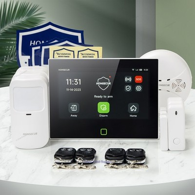 HOMSECUR Wireless WIFI 4G GSM SMS Autodial Home Security 7'' Alarm System