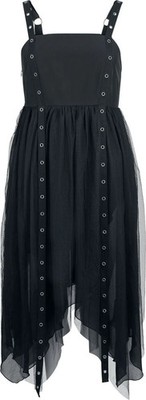 Gothicana by EMP Damen schwarzes mittellanges Kleid