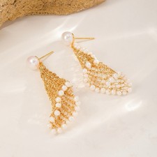 Ohrringe Ohrhänger Kupferdraht handgeflochten