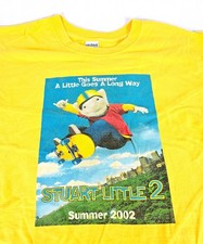 Stuart Little 2 Movie Theater Employee Promo Yellow Tee Shirt XL Vintage 2002